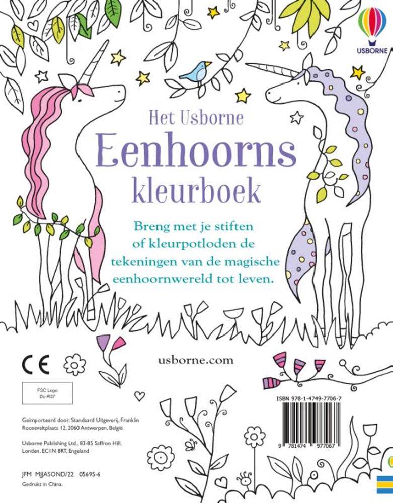 Livre de coloriage Central Book House Licornes