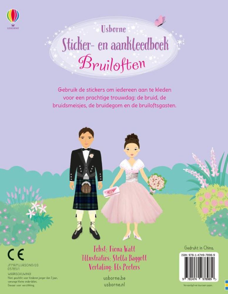 Livre d'autocollants et d'habillage pour mariages. 4+