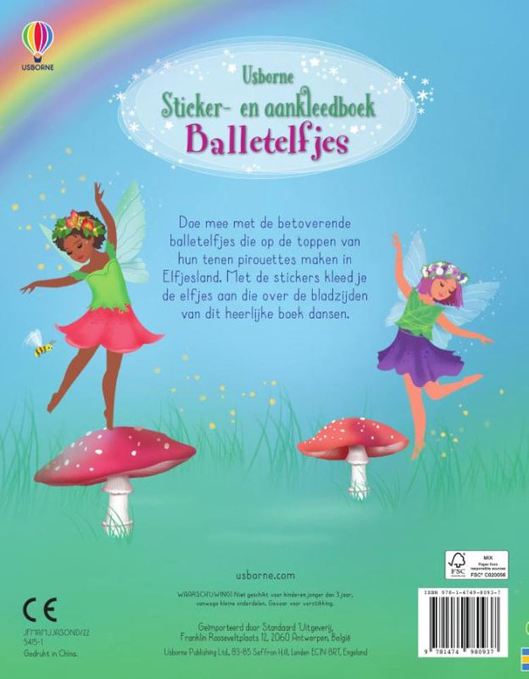 Autocollant et livre d'habillage fées de ballet.