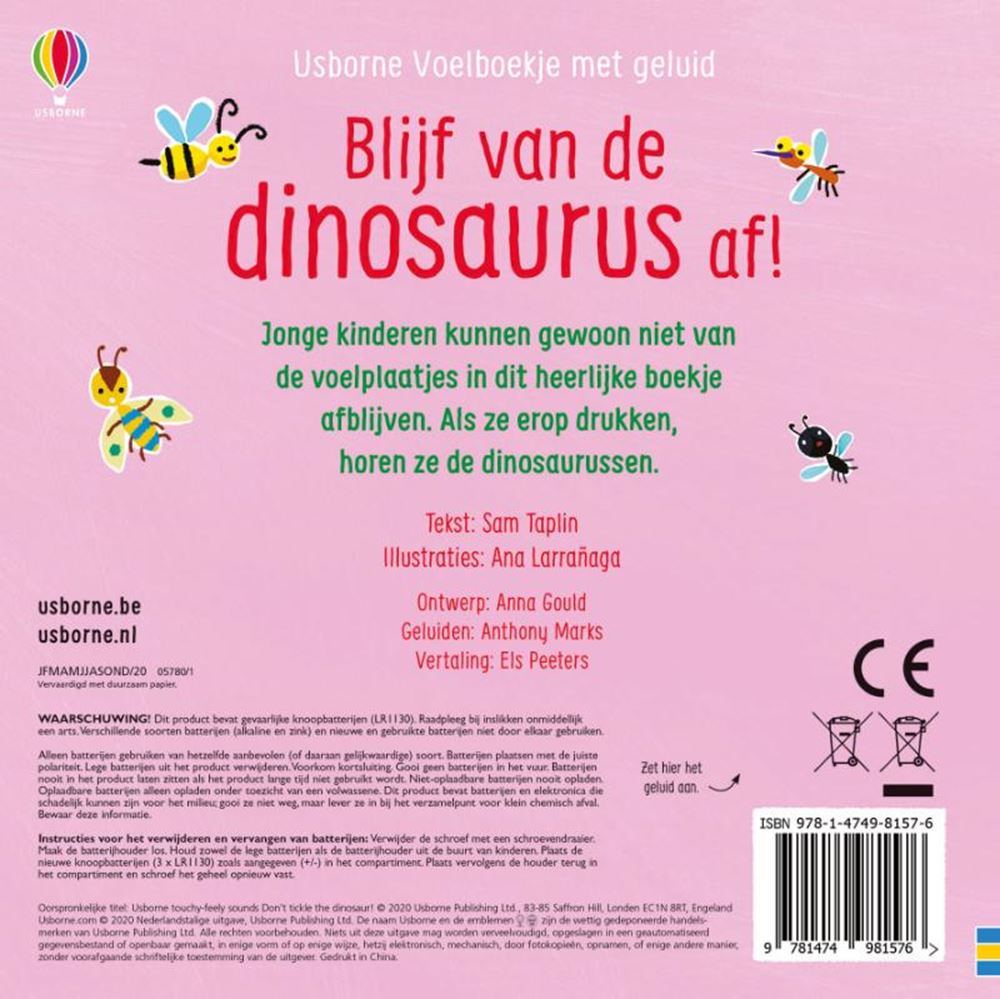 Livre sonore : éloignez-vous du dinosaure