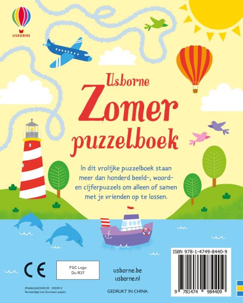 NL - livre de puzzles d'été Usborne. 6+
