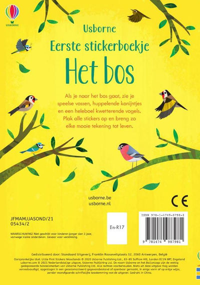 First autocollant livret het bos