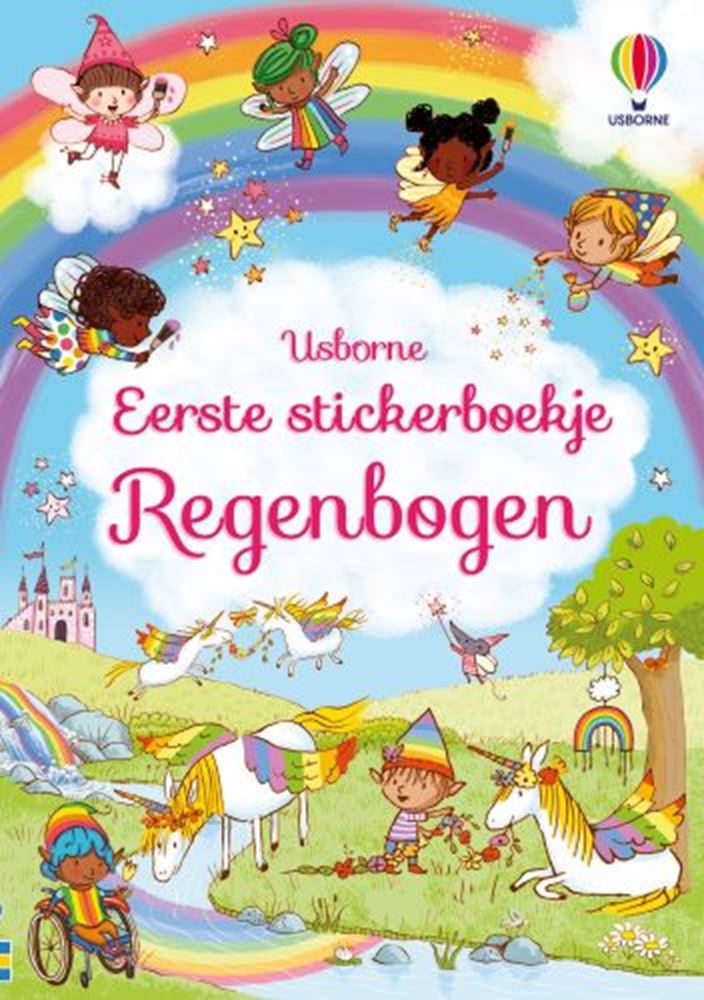 Premier livre d'autocollants, arcs-en-ciel. 3+