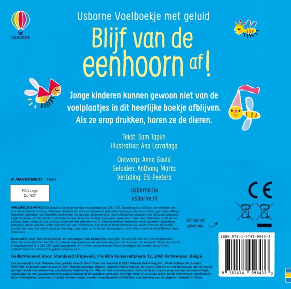 Livre sonore : ne touchez pas à la licorne !