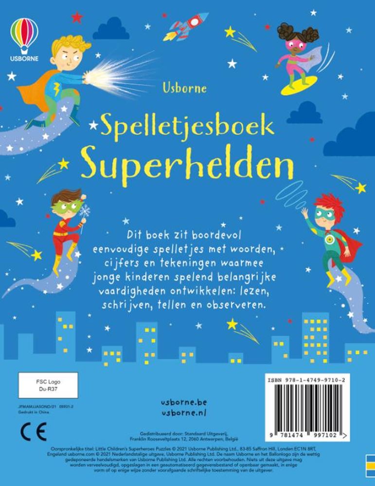 Livre de jeux de super-héros. 5+