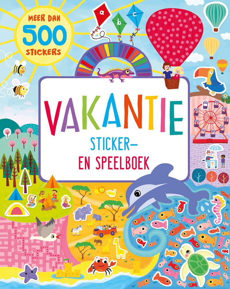 Autocollant de vacances et livre de jeu. 4+