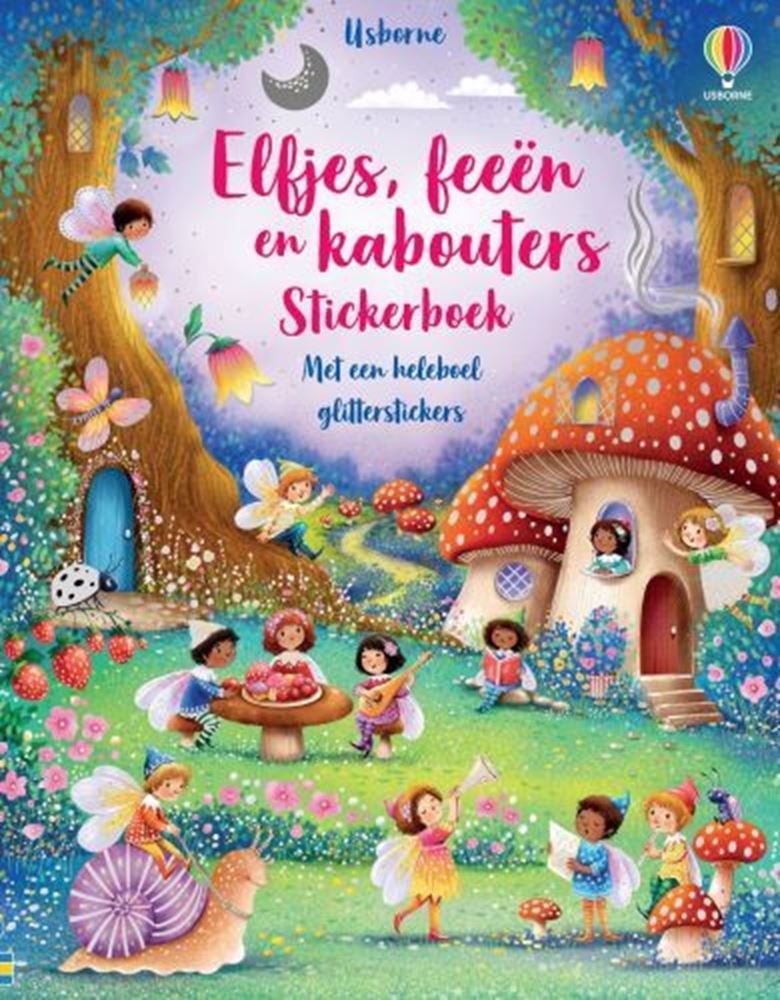 Livre d'autocollants : elfes, fées et gnomes.