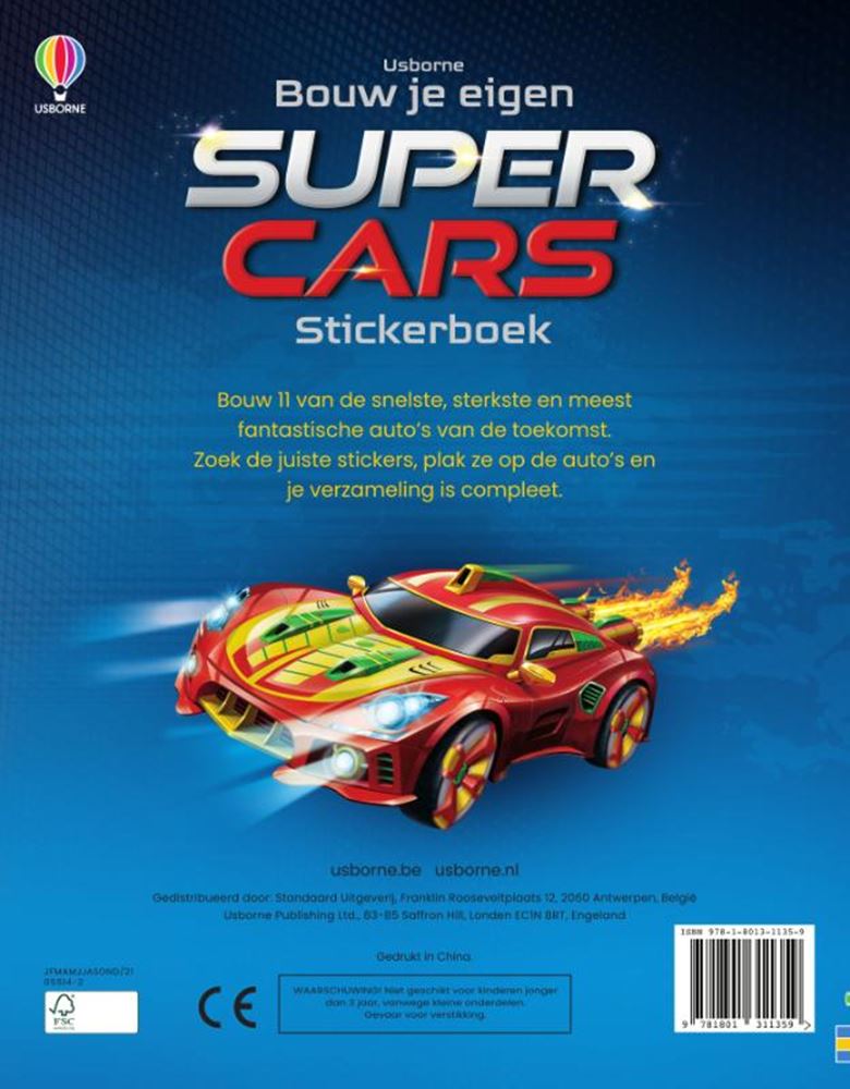 Construisez votre propre livre d'autocollants Super Cars