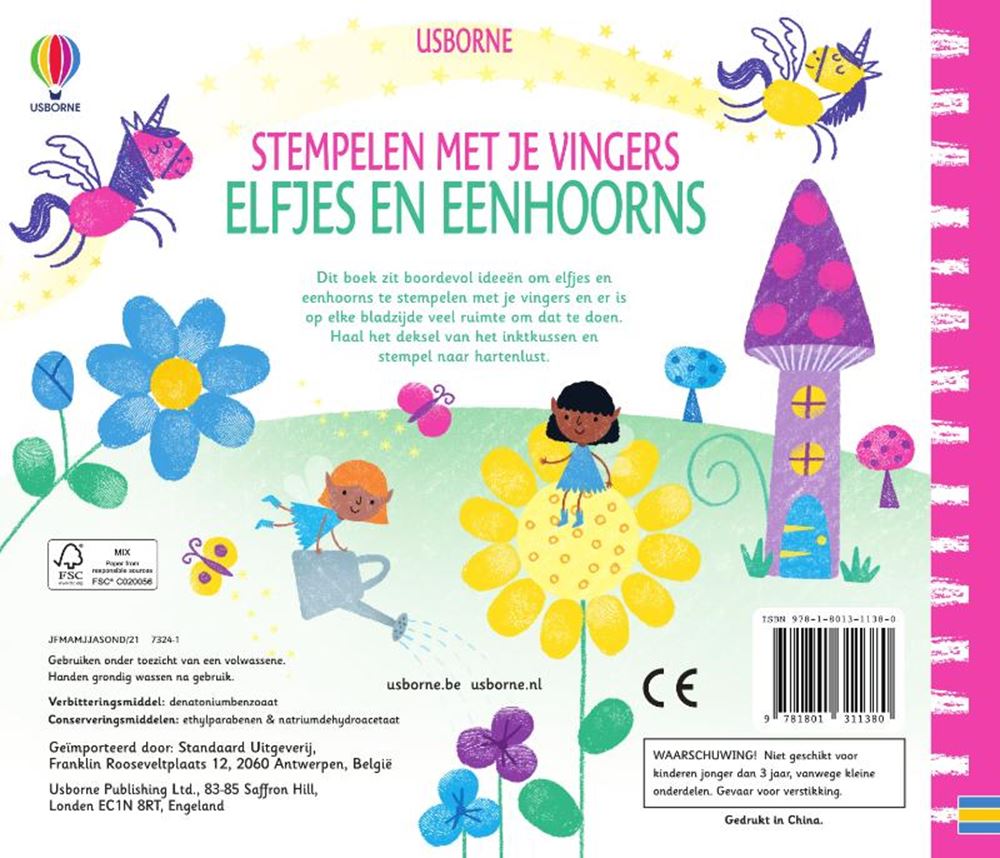 Tamponner avec vos doigts - elfes et licornes