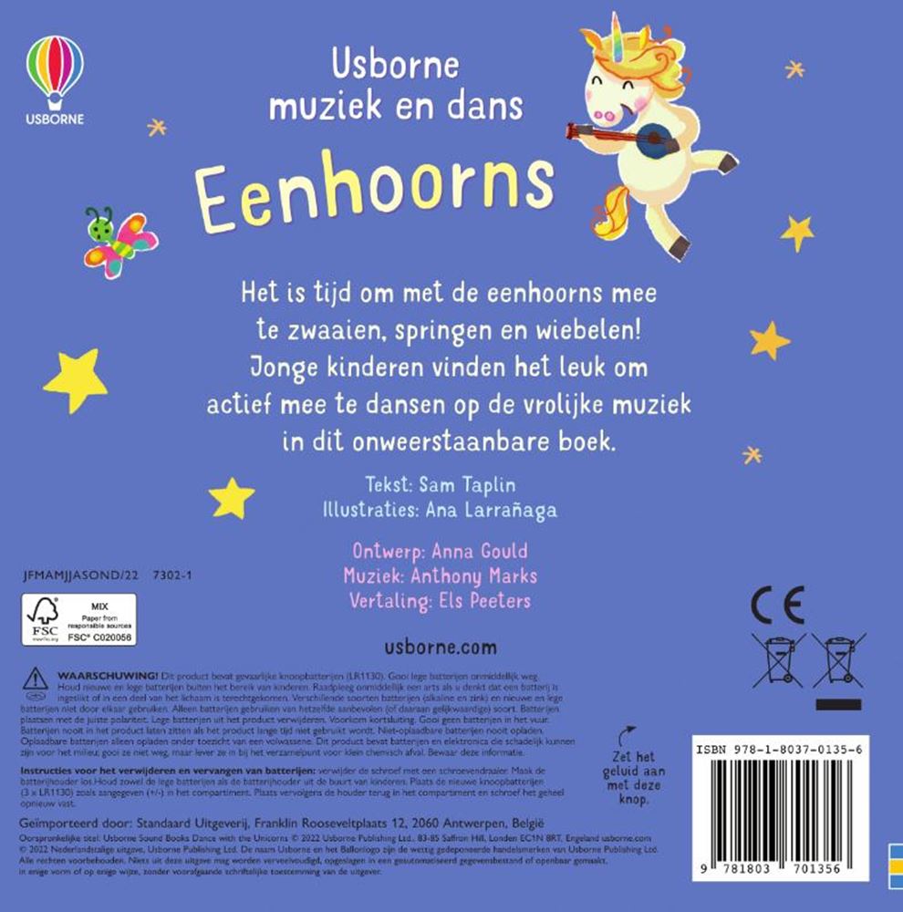 Musique et danse Usborne, licornes. 4+