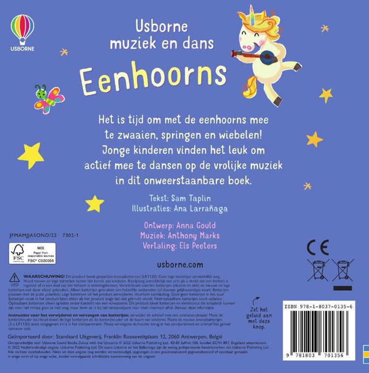 Musique et danse Usborne, licornes. 4+
