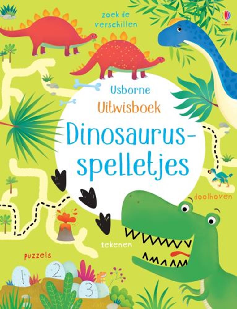 Effacer le livre. jeux de dinosaures. 3+