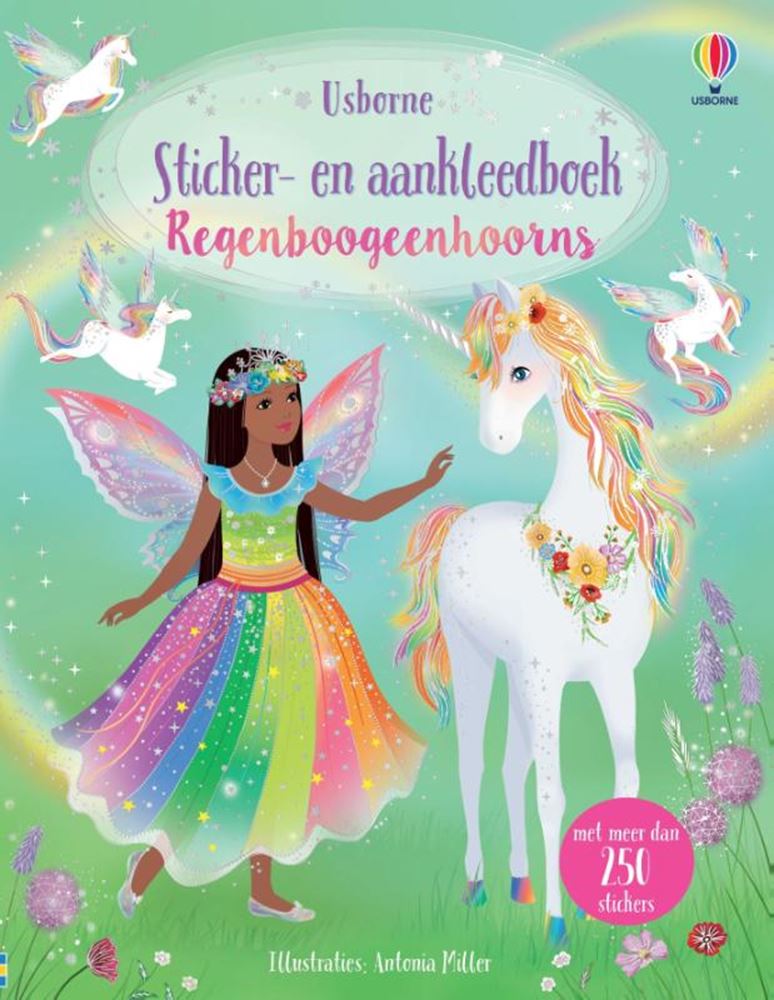 Livre d'autocollants : licornes arc-en-ciel. 5+