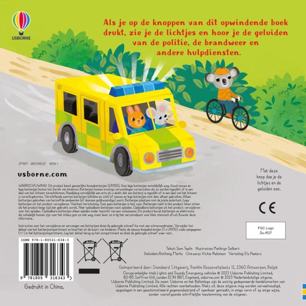 Livre sonore des services d'urgence 1+