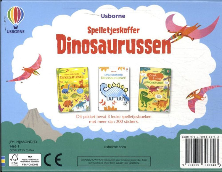 Mallette de jeu dinosaures. 3+