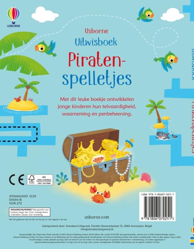 Effacer le livre des jeux de pirates 3+