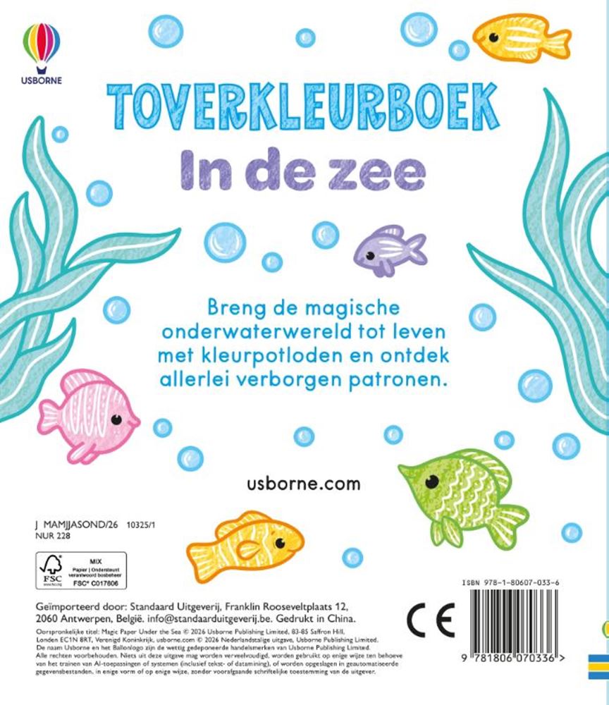 Livre de coloriage magique : dans la mer. 3+