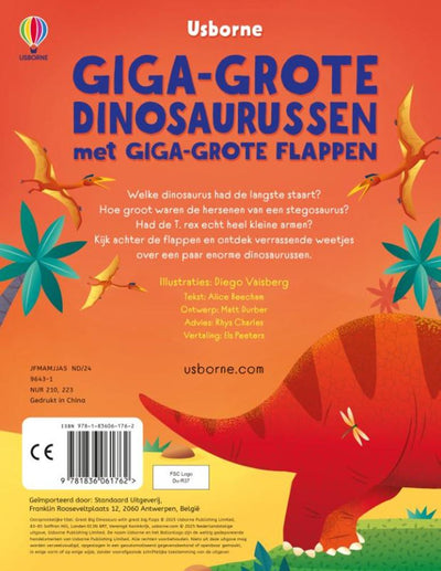 Livre les dinosaures Giga-Grote avec d'énormes volets