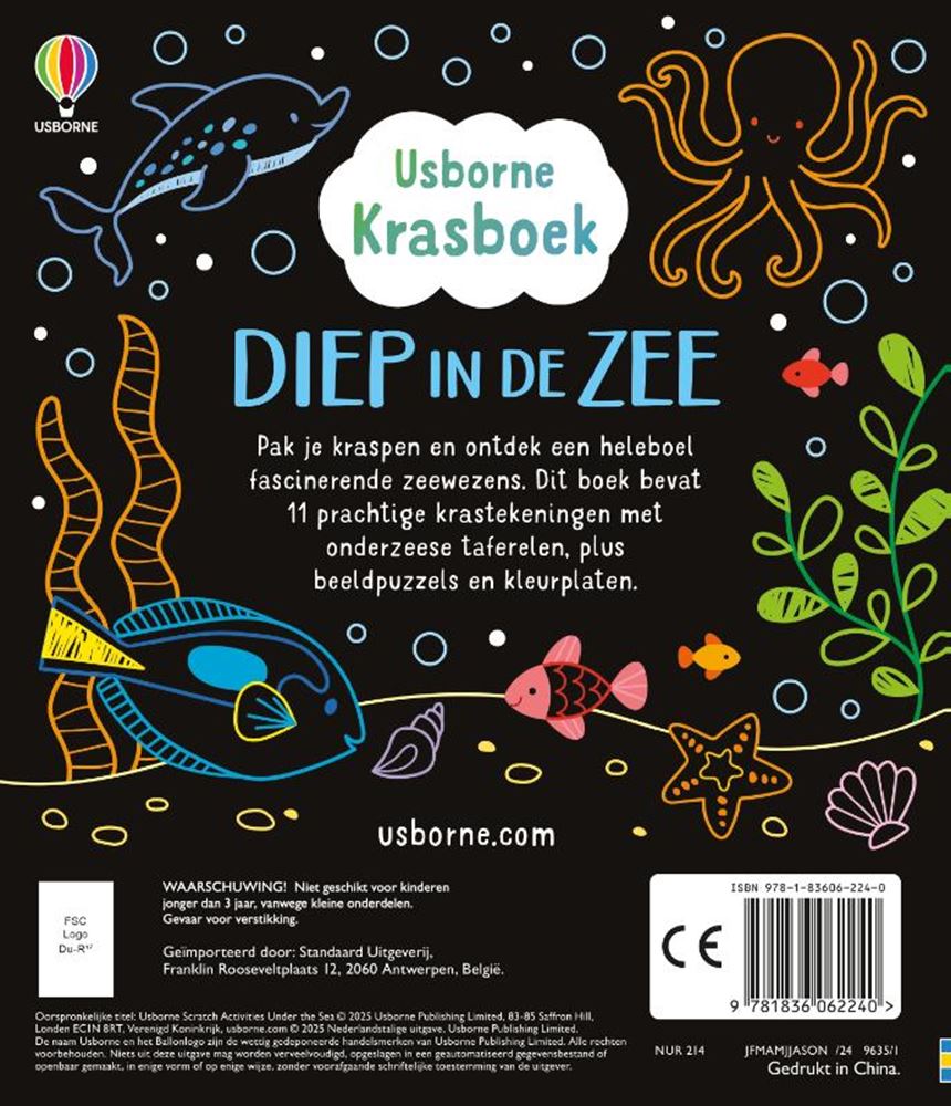 Livre à gratter : au fond de la mer. 6+