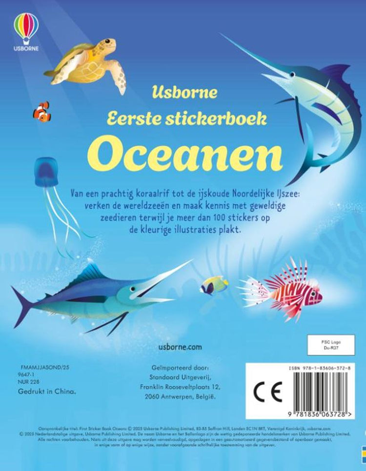 Livre d'autocollants : océans. 3+
