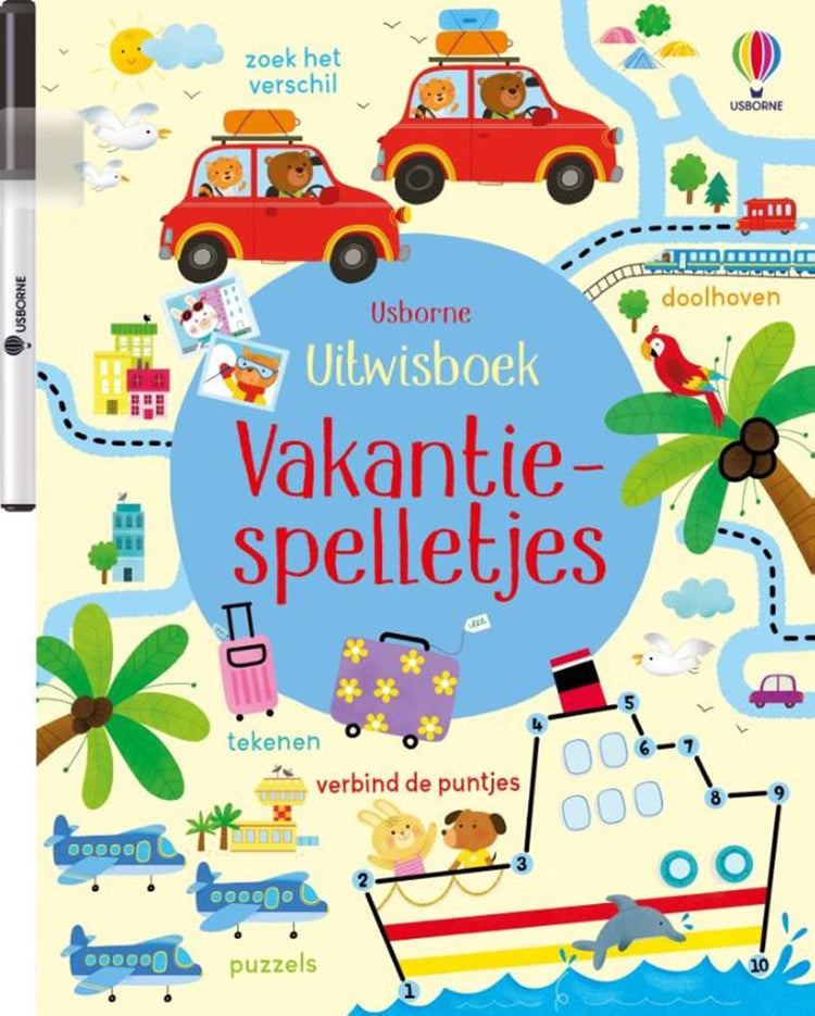 Livre effaçable : jeux de vacances. 3+