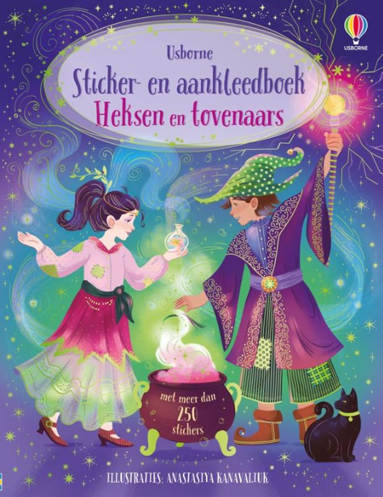Livre d'autocollants : sorcières et sorciers 3+