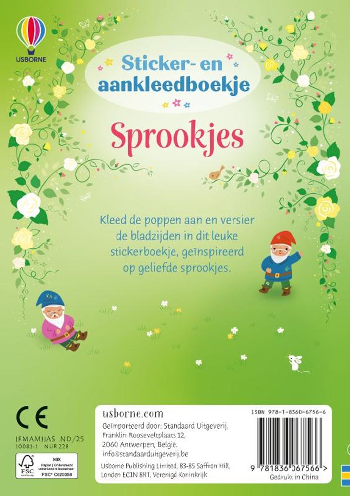 Livre d'autocollants contes de fées 4+