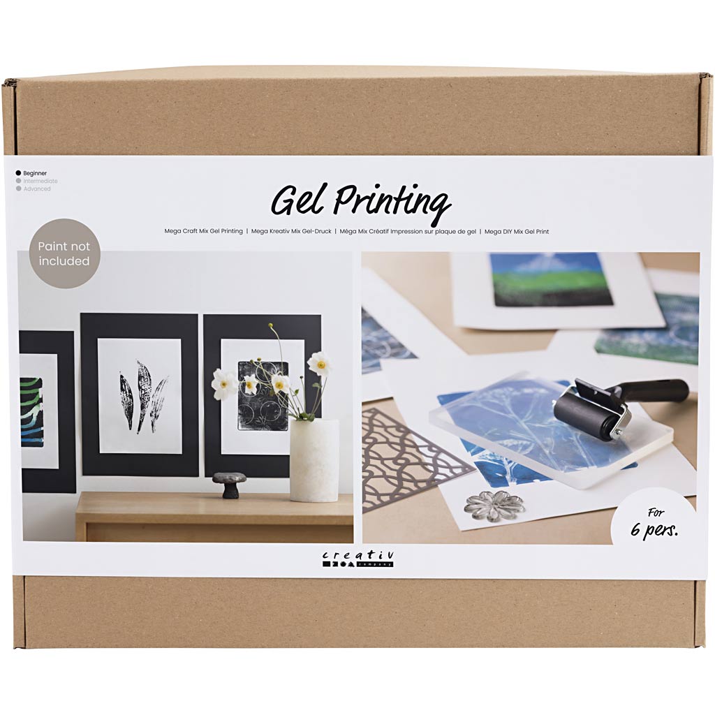 Creativ company group set d'impression sur gel, 1 boîte