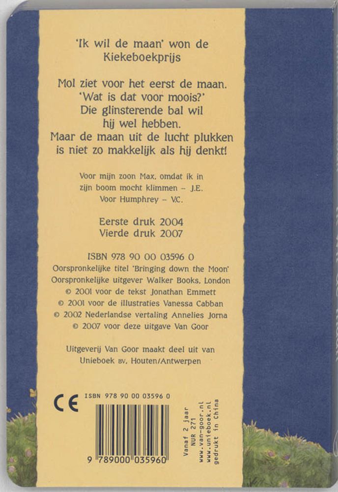 Je veux la lune. 3+ livre cartonné
