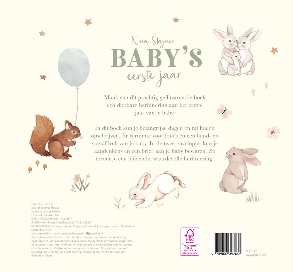 Paper life terra lannoo - la première année de bébé