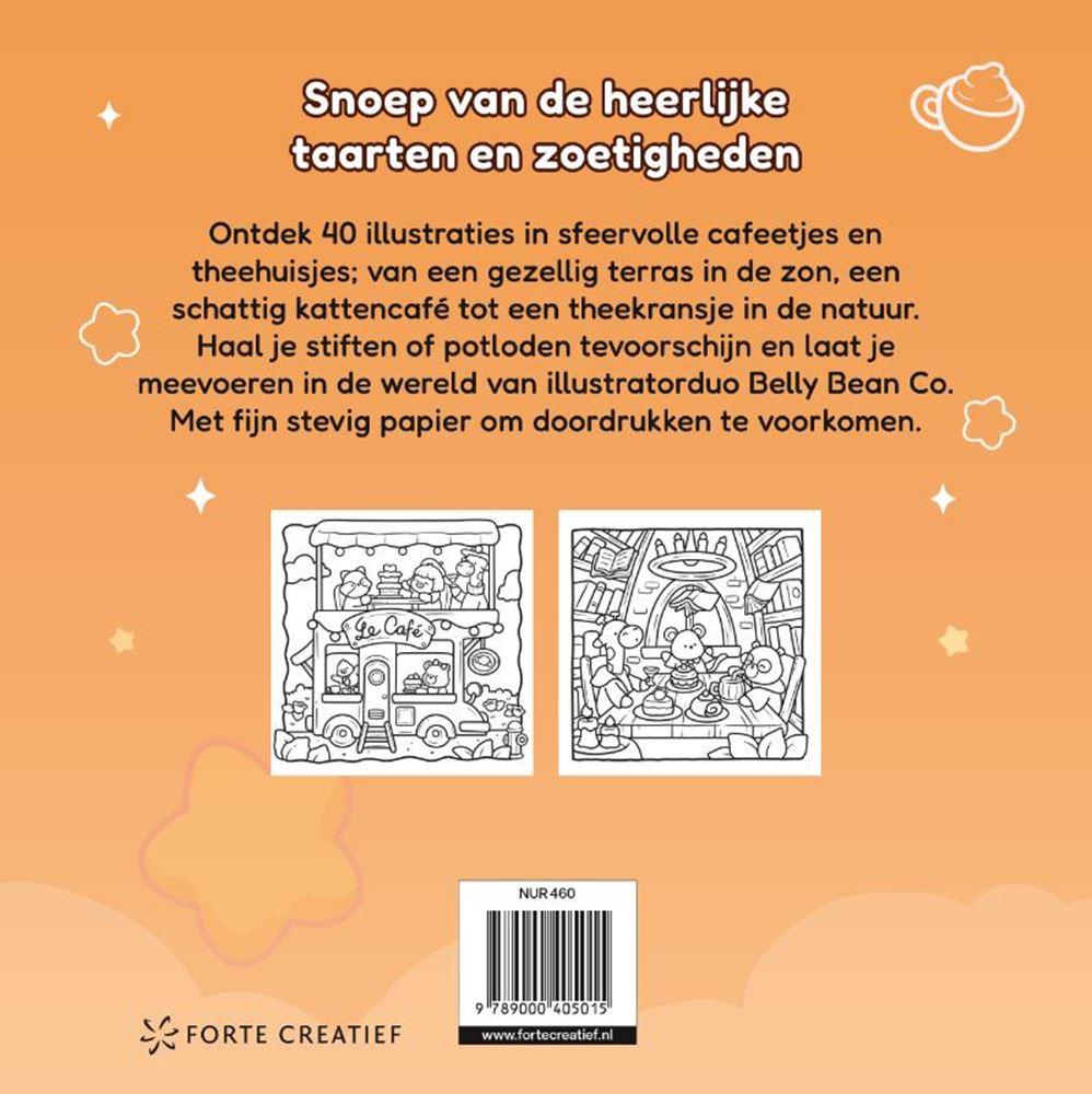 Cosy mignon dans la boulangerie. livre de coloriage.