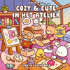 Cosy mignon dans le studio. livre de coloriage.