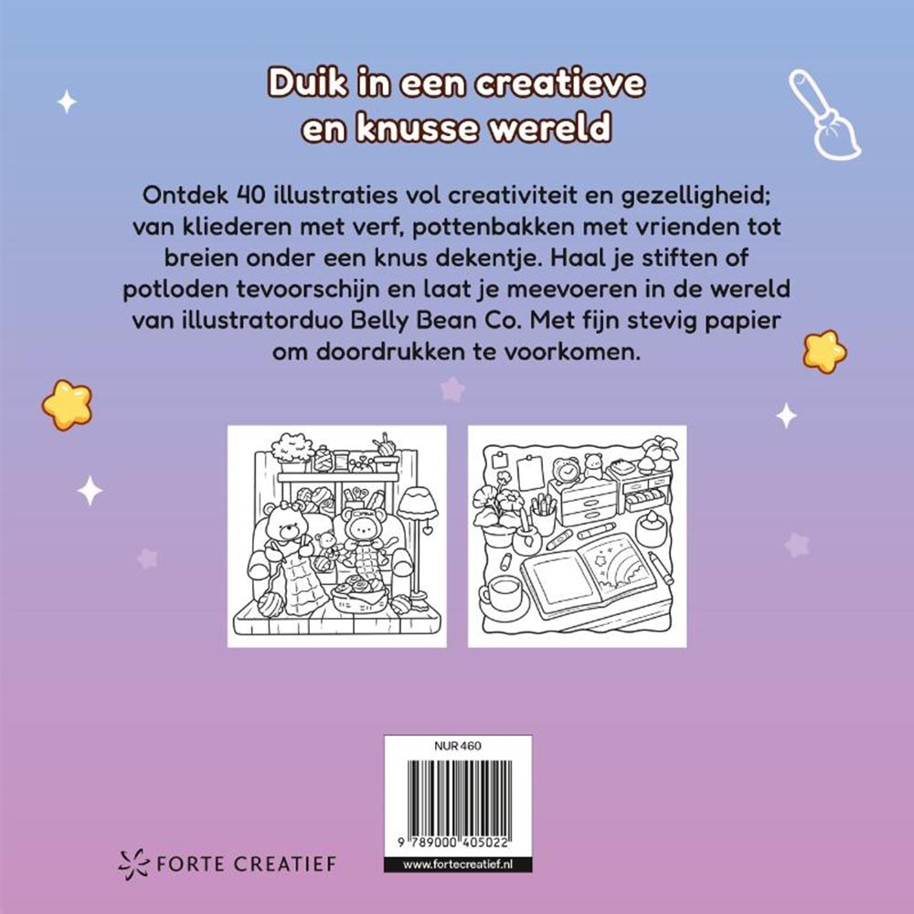 Cosy mignon dans le studio. livre de coloriage.
