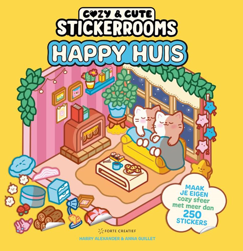 Livre d'autocollants confortable Happy House -