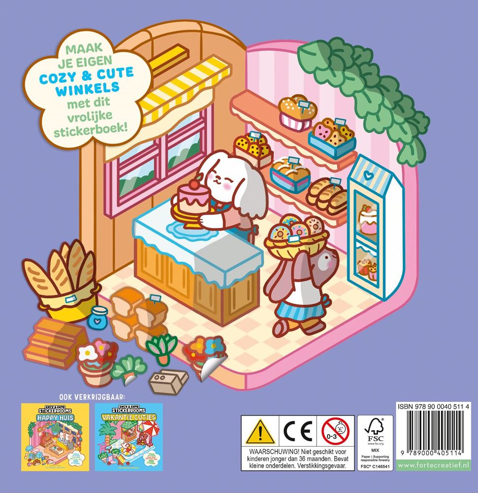 Livre d'autocollants cosy magasins confortables -