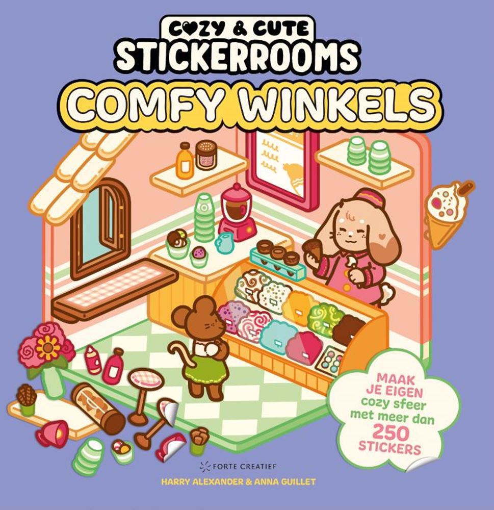 Livre d'autocollants cosy magasins confortables -
