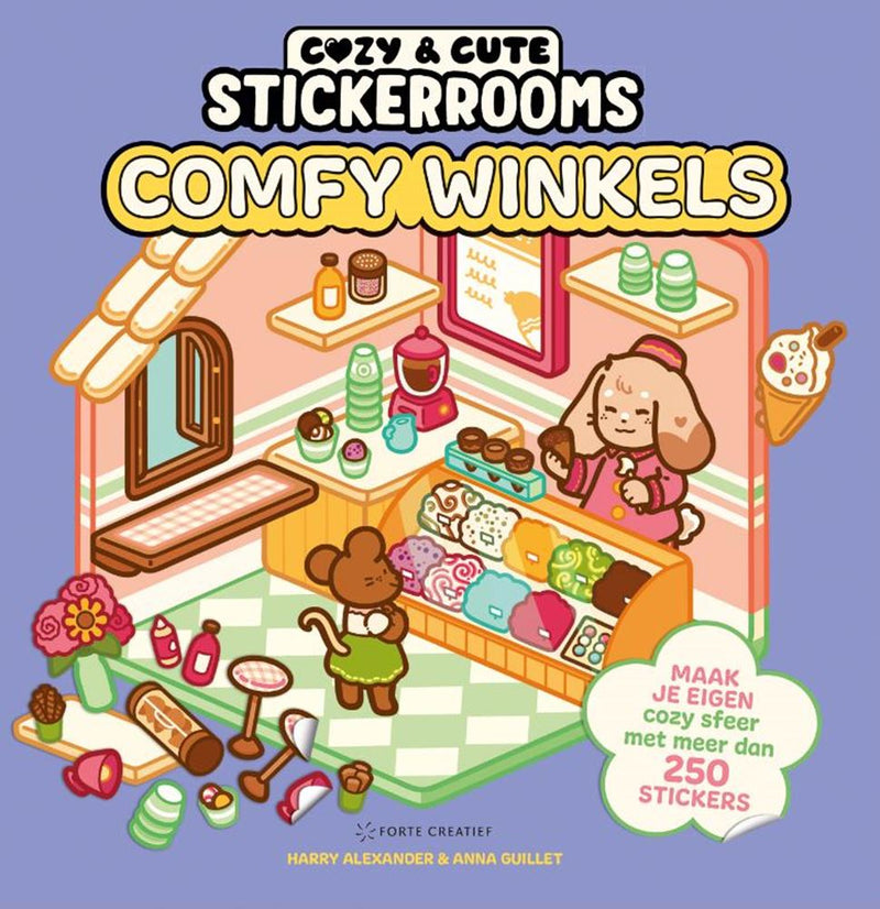 Livre d'autocollants cosy magasins confortables -