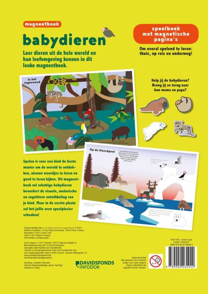Bébés animaux (livre magnétique). 3+