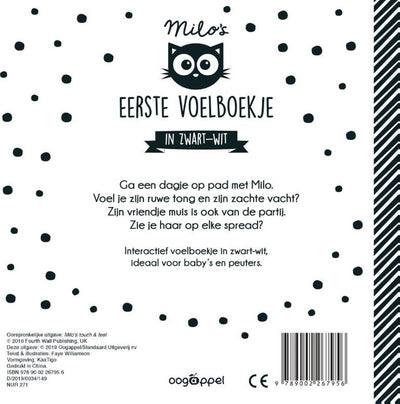 WPG publishers Milo's first tactile booklet in black and white