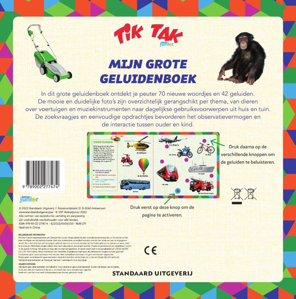 Tic-tac gros livre de sons, 42 sons.