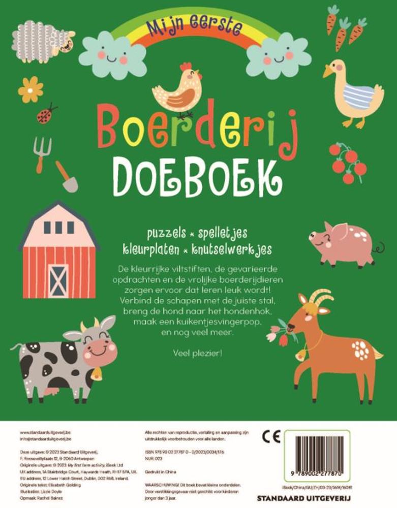 Mon premier livre d'activités à la ferme 4+