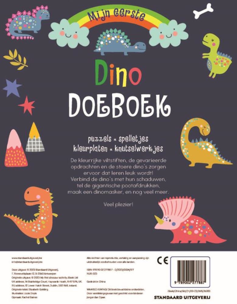 Mon premier livre d'activités dinosaures avec marqueurs 4+