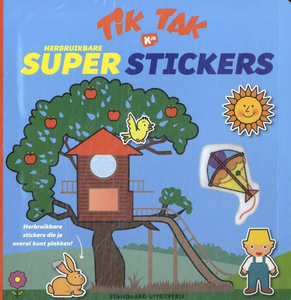 Livre cartonné : tic tac : super autocollants 1+