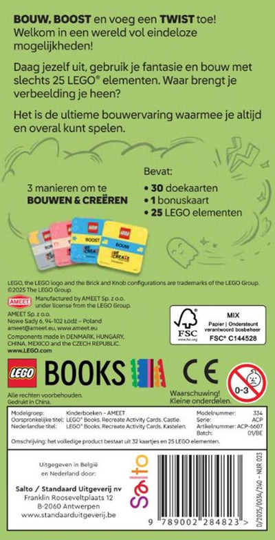 Cartes d'activités Lego recréer : châteaux