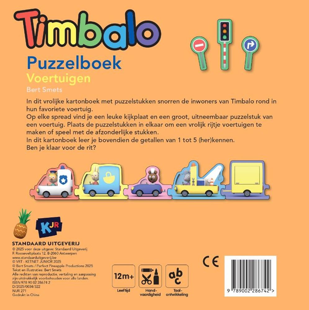Carton:timbalo : livre de puzzle véhicules 1+