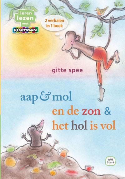 Kluitman singe taupe et le soleil le trou est plein, 2 histoires en 1 livre (début avi)