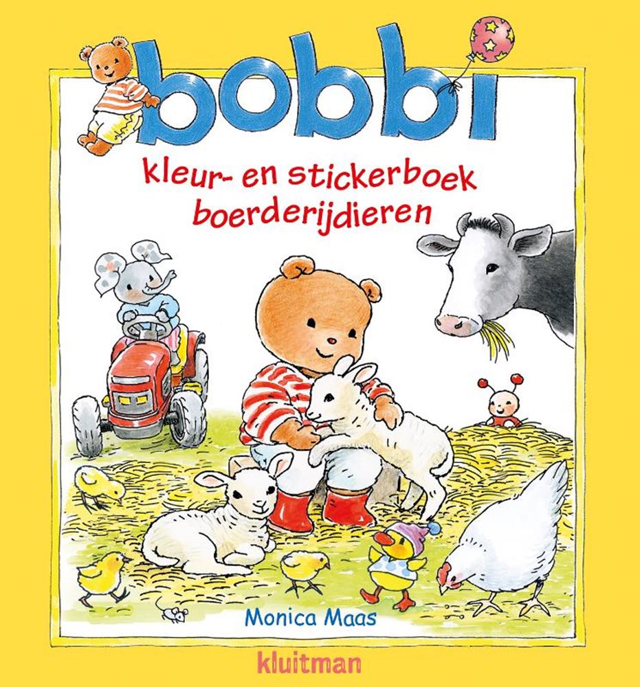 Éditeur Kluitman Bobbi Colors Sticker Book Farm Dieren