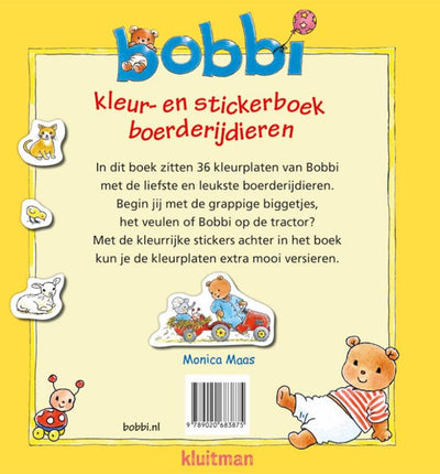 Éditeur Kluitman Bobbi Colors Sticker Book Farm Dieren