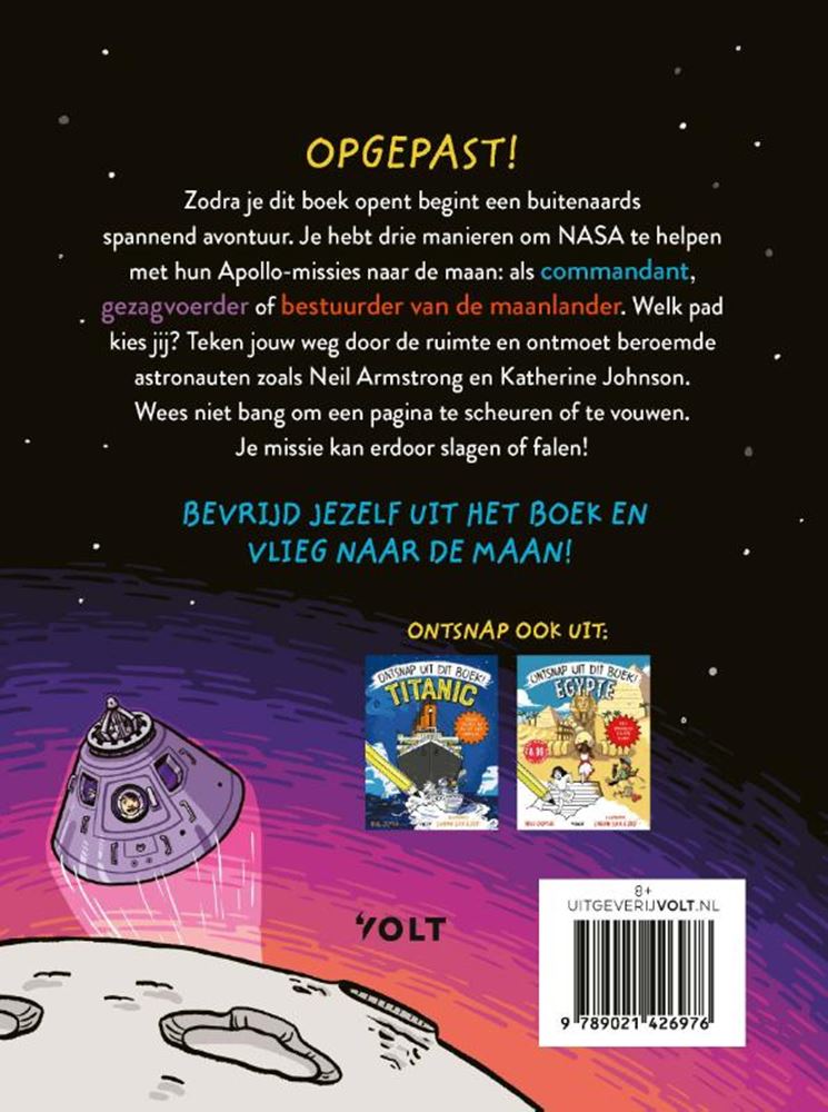 Évadez-vous de ce livre ! course vers la lune.