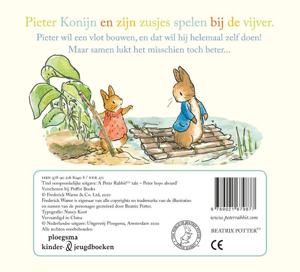 Peter Rabbit, bateau à voile. 3+